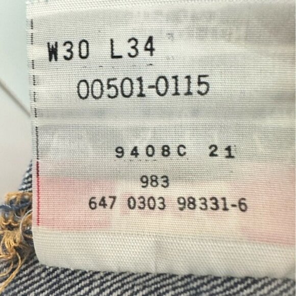 Levi’s Vintage 501 Size 30 Distressed Cut off Denim Shorts Dark Wash - Picture 5 of 6